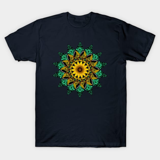 Sunflower Mandala T-Shirt by FreeSpiritMeg